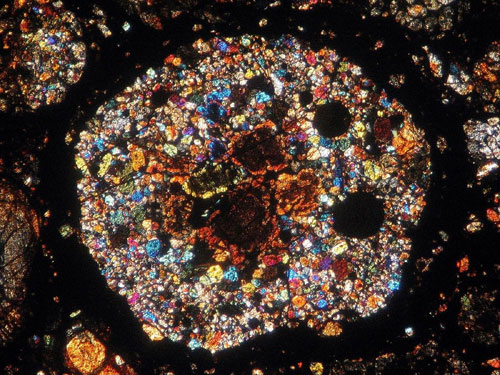 NWA 2704 (L3.8, S2, W2) - Thin Section Image.